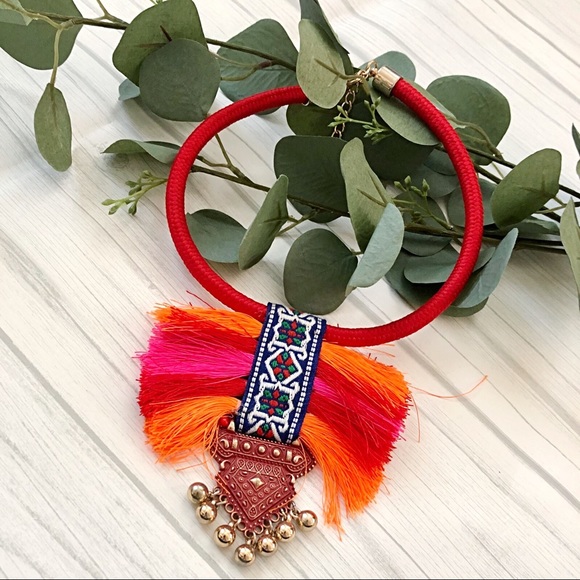 Jewelry - Tribal Boho Fringe Choker Necklace